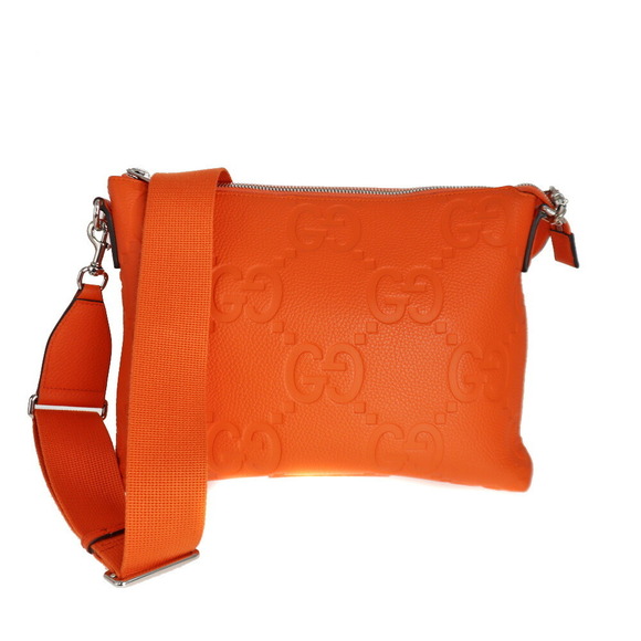 Gucci Piuma Calfskin Jumbo Shoulder Bag Orange - Picture 1 of 9